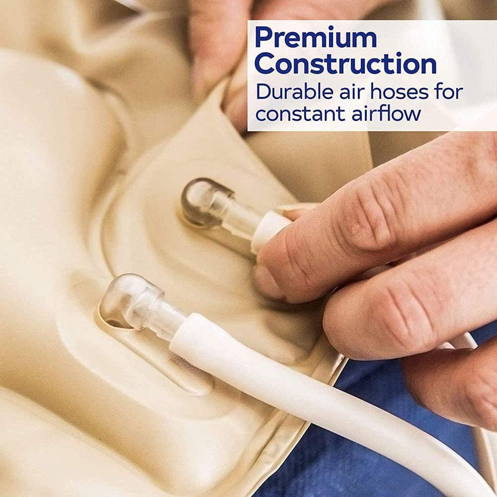 Colchón Antiescaras de Aire con Bomba colchón antiescaras para Personas Mayores y minusválidos PVC Nylon 190 x 90cm Color Azul
