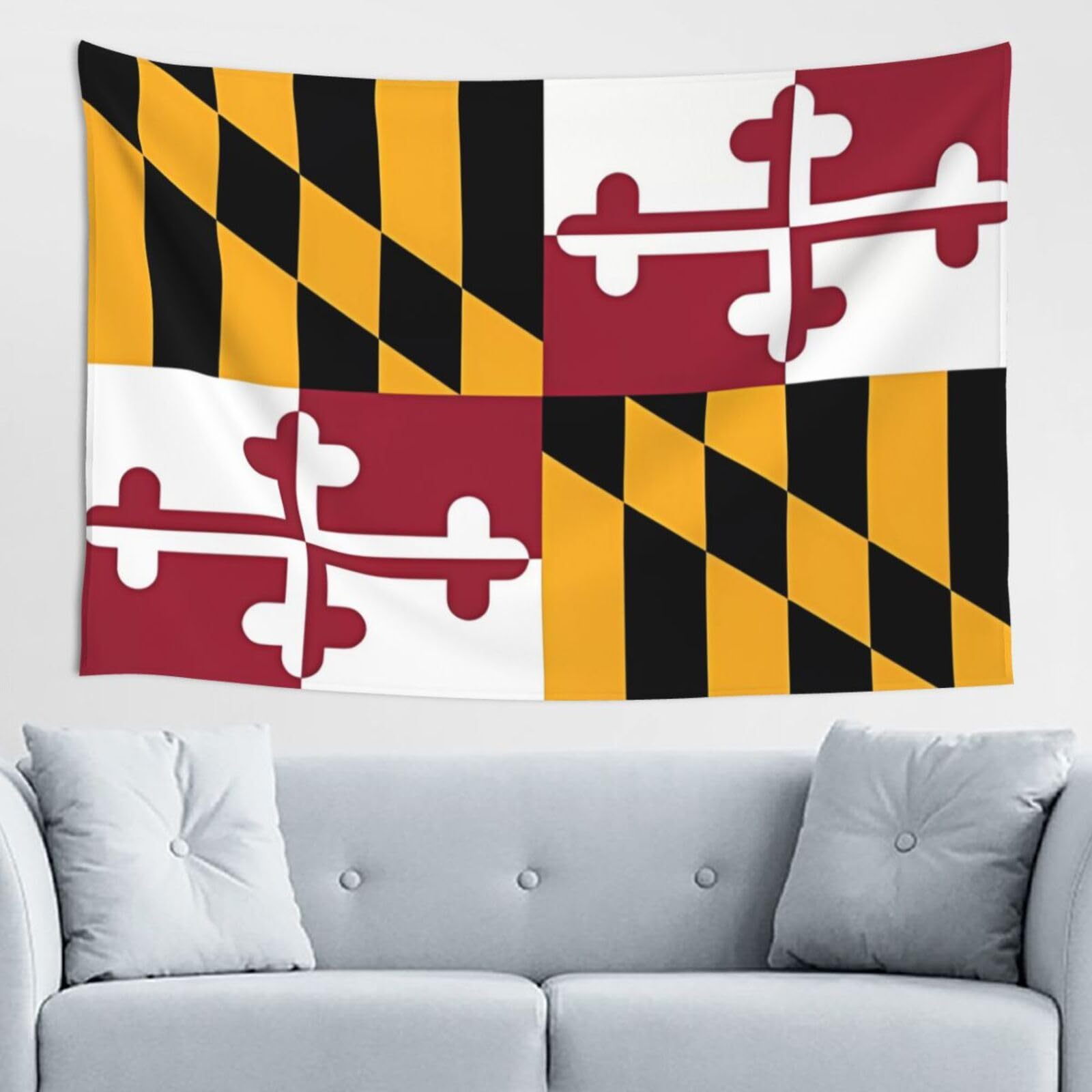 ZZYYDS Flag of Maryland Wall Decor Tapestry 60x40in, Wall Hanging, Home Decor, Dorm Decor, Porch Tapestry, etc.