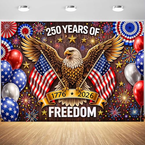 Fondo Fotográfico 250 Años de Libertad 10x8ft Rojo miniatura 1