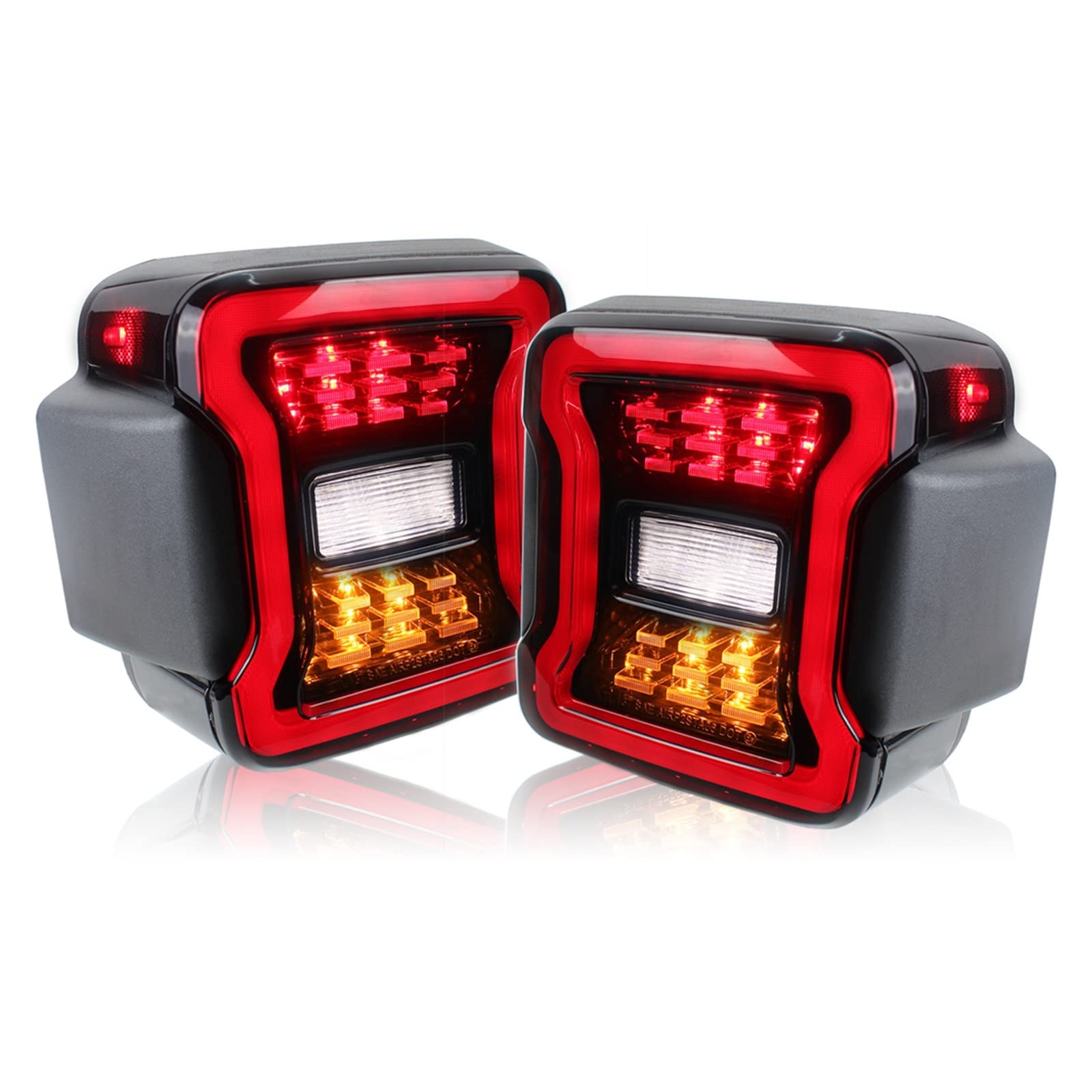 Feu arrière LED pour Wrangler JL 2018-2019 lumière fumée ultra lumineuse et frein réactif