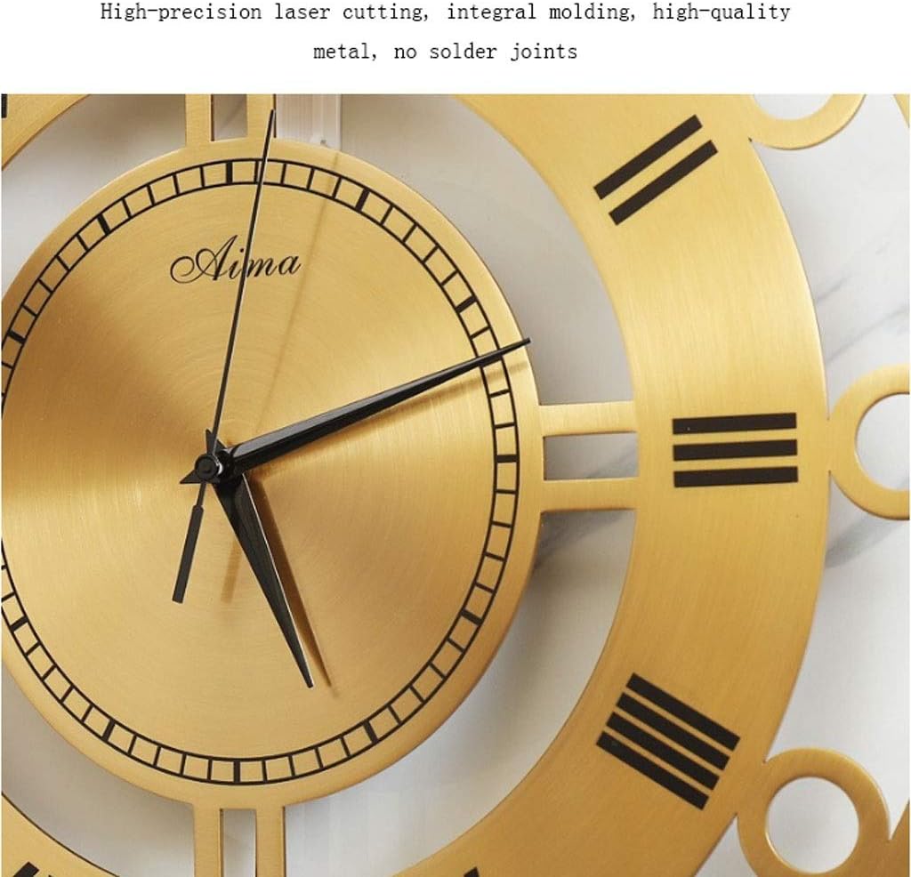 DYPASA Wall Clock Living Room Clock Creative Mute Swing Free Punching Clock Wall Clock Classic