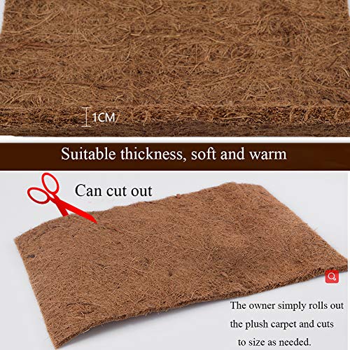 Hamiledyi Reptile Carpet Natural Coconut Fiber Tortoise Carpet Mat For Pet Terrarium Liner Reptile Supplies For Lizard Snake Chamelon Turtle Bedding Bunny Rabbit Mat (2*Sheets) #TOP3