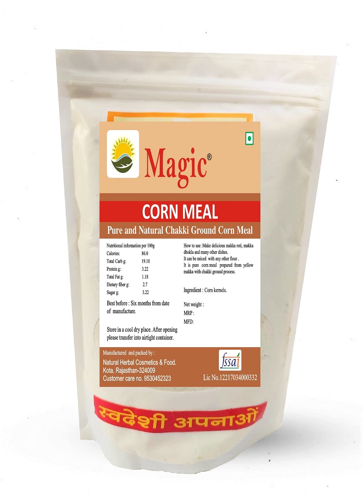 Magic Corn Meal | Makka daliya | Polenta Meal no Preservative 500 grams (Pack of 2) (B09ZYRH395) Amazon Price History, Amazon Price Tracker