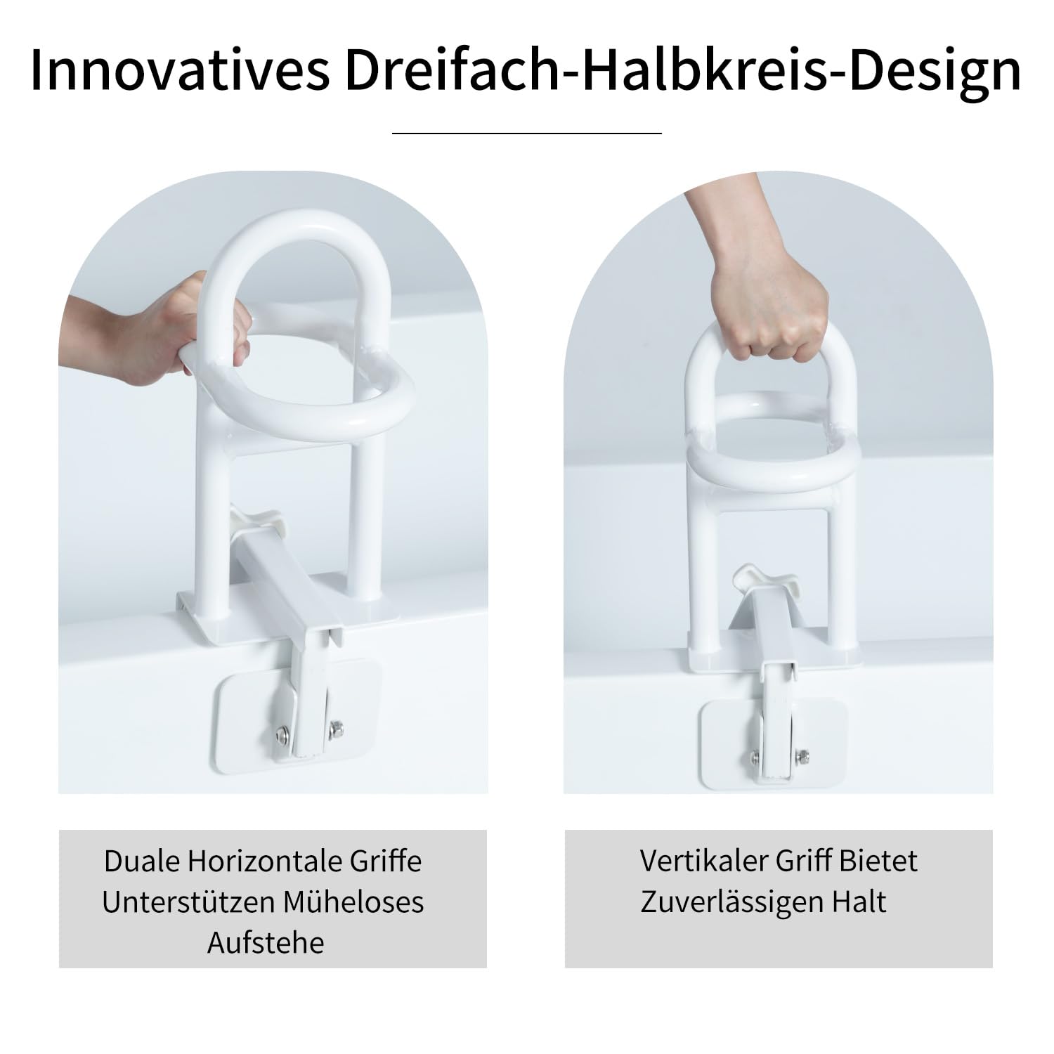 Mango triple de seguridad ajustable para bañera ajustable, antes de comprar, comprueba el grosor de la pared de la bañera > 7,5 cm, mango de bañera para personas mayores, mango de bañera sin