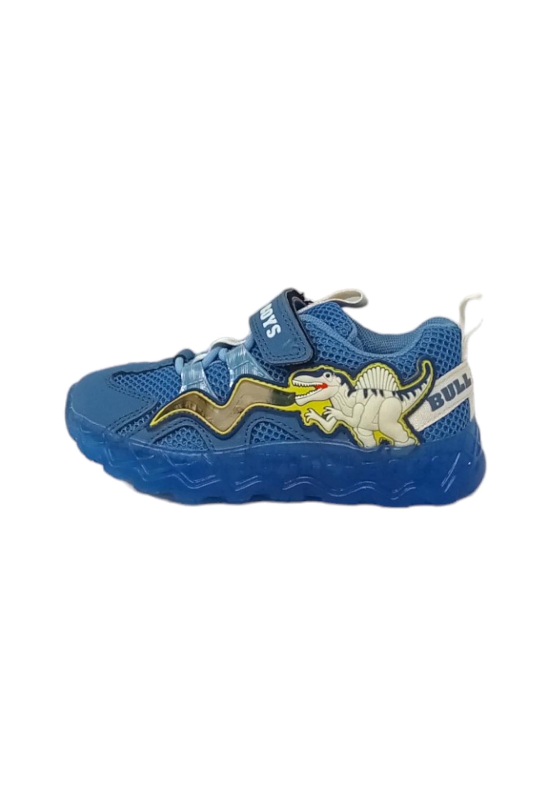 Bull Boys Schuh mit Lichtern Modell DNAL4508 BL06 Spinosaurus Blau Jeans