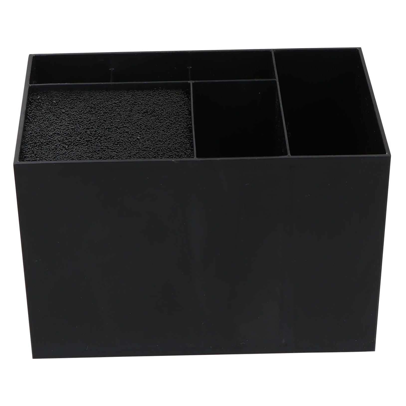 TOPPERFUN Organizer per Parrucchiere con 6 Scomparti in Plastica Nera, Grande Capacità e Divisori Multipli per Forbici, Pettini e Clip, per Saloni e Uffici