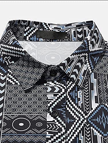 Image of Men's Poly Lycra Digital Printed Shirts with Pajama Shorts Night Suit Set