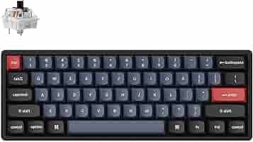 Keychron Teclado mecânico sem fio K12 Pro QMK/VIA, moldura de