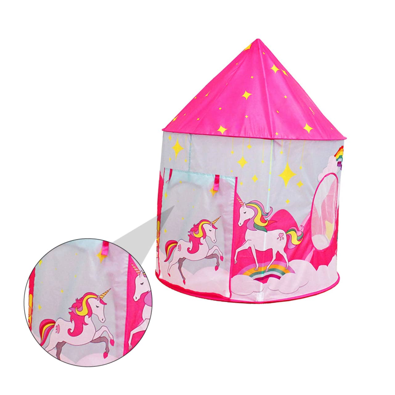 Tienda de Campaña Infantil Unicornio 1 Juego Rosa de Poliéster