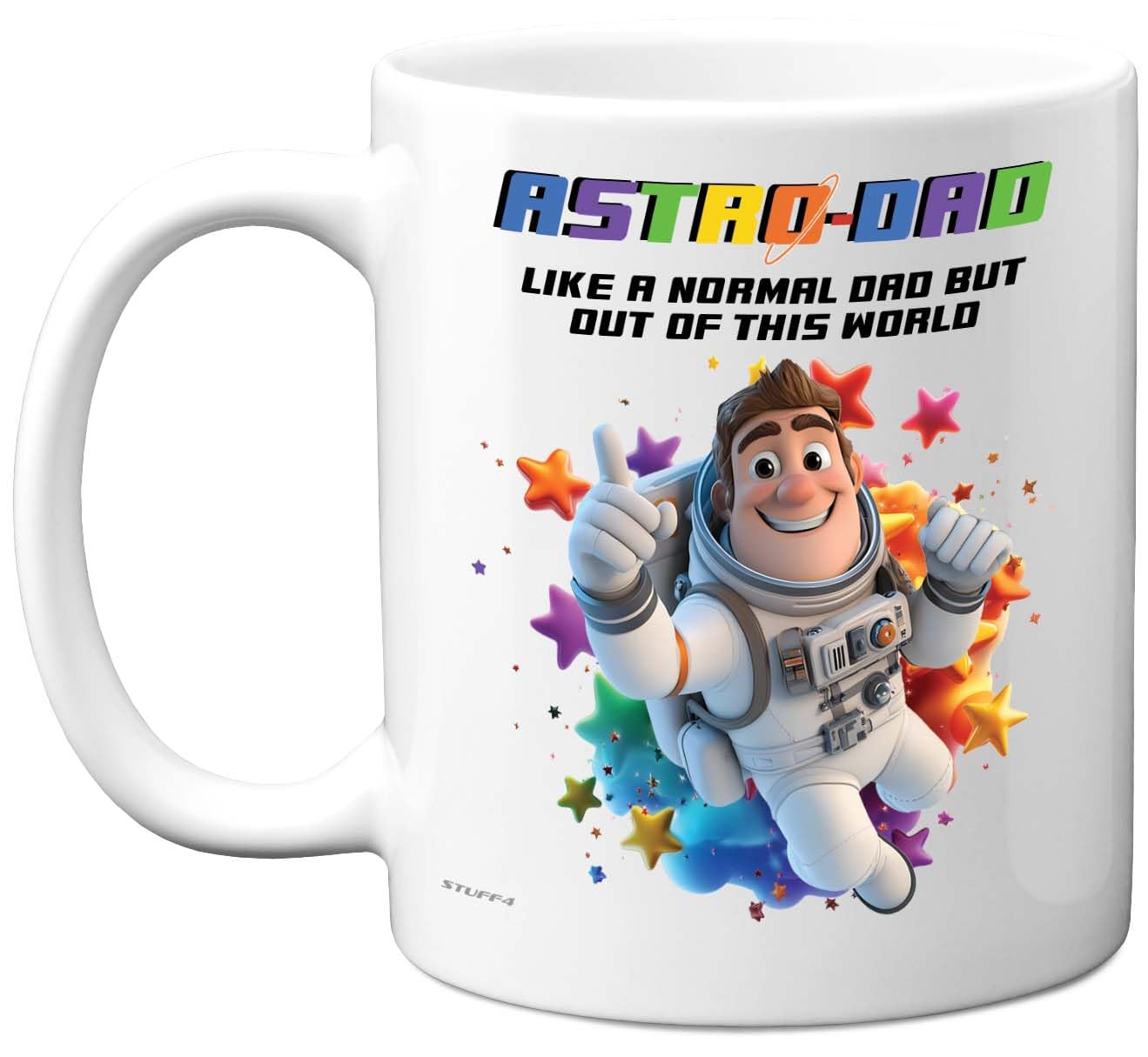 Stuff4 Novelty Gifts - Astro-Dad Mug - Happy Birthday Gifts for Dad from Son Daughter, Astronaut Father's Day Presents, 11oz Ceramic Dishwasher Safe Premium Mugs
