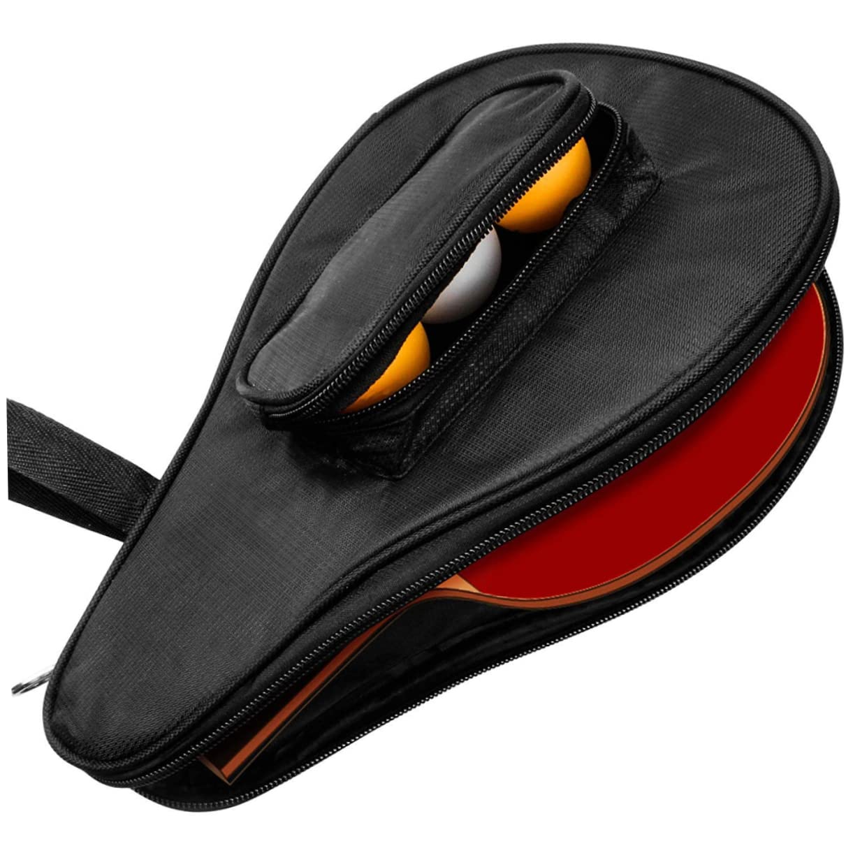 TOYANDONA Tischtennis Schlägertasche Robuste Aufbewahrungshülle für Tischtennisschläger mit Ballfach für Tischtennisliebhaber Leicht und Langlebig