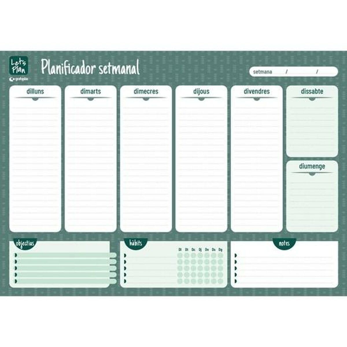 Grafoplas Weekly Planner, Standard