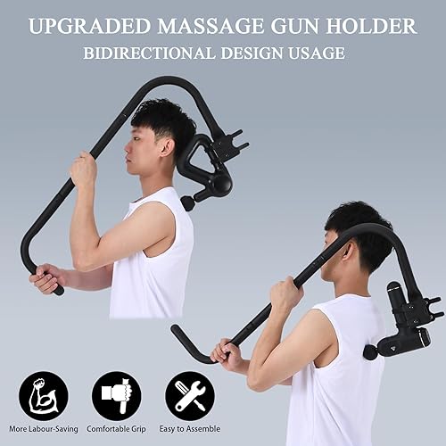 Miniatura 2 de ANMOZJIA Soporte para pistola de masaje, hombro, cuello, espalda, montaje de pistola de auto masaje de mano, compatible con la mayoría de pistolas