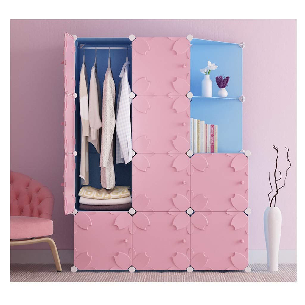 Armario portátil ZAW de plástico con cubos apilables y organizador modular para ropa