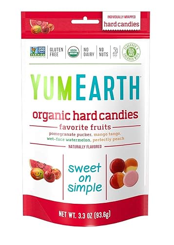 YumEarth Caramelo duro de frutas favoritas orgánicas, sabores surtidos, 3.3 onzas (paquete de 6)