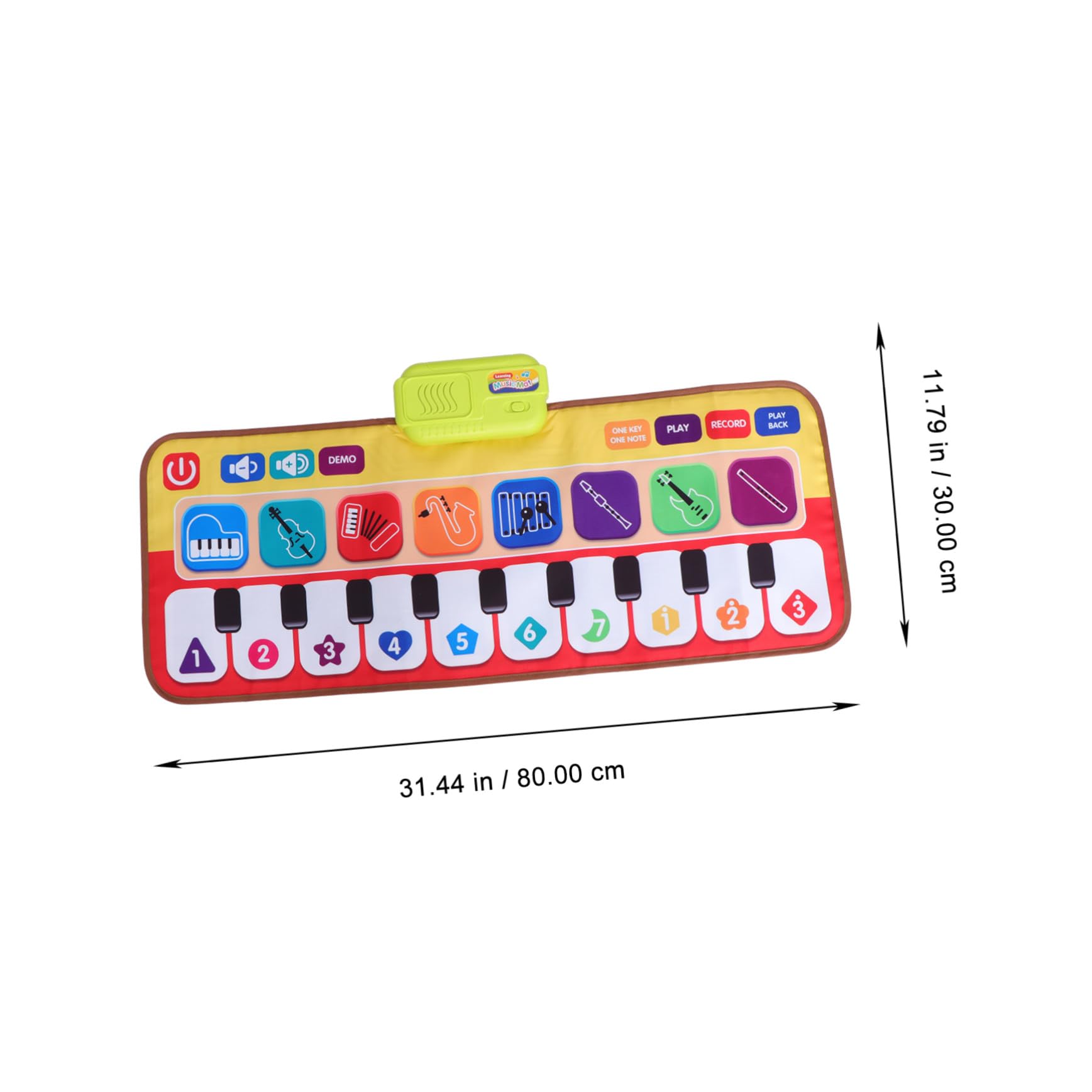 Tappeto Musicale Pianoforte da Ballo per Bambini 1 Pezzo | Pieghevole, Flessibile e Resistente Agli Urti, Sviluppa la Cognizione dei Colori, per Bebè e Piccoli