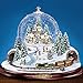 The Bradford Exchange Thomas Kinkade Journey Home for The Holidays Christmas Snow Globe Decoration with Musical Illuminated Village Miniature Moving Train Plays 8 Xmas Melodies 9.5