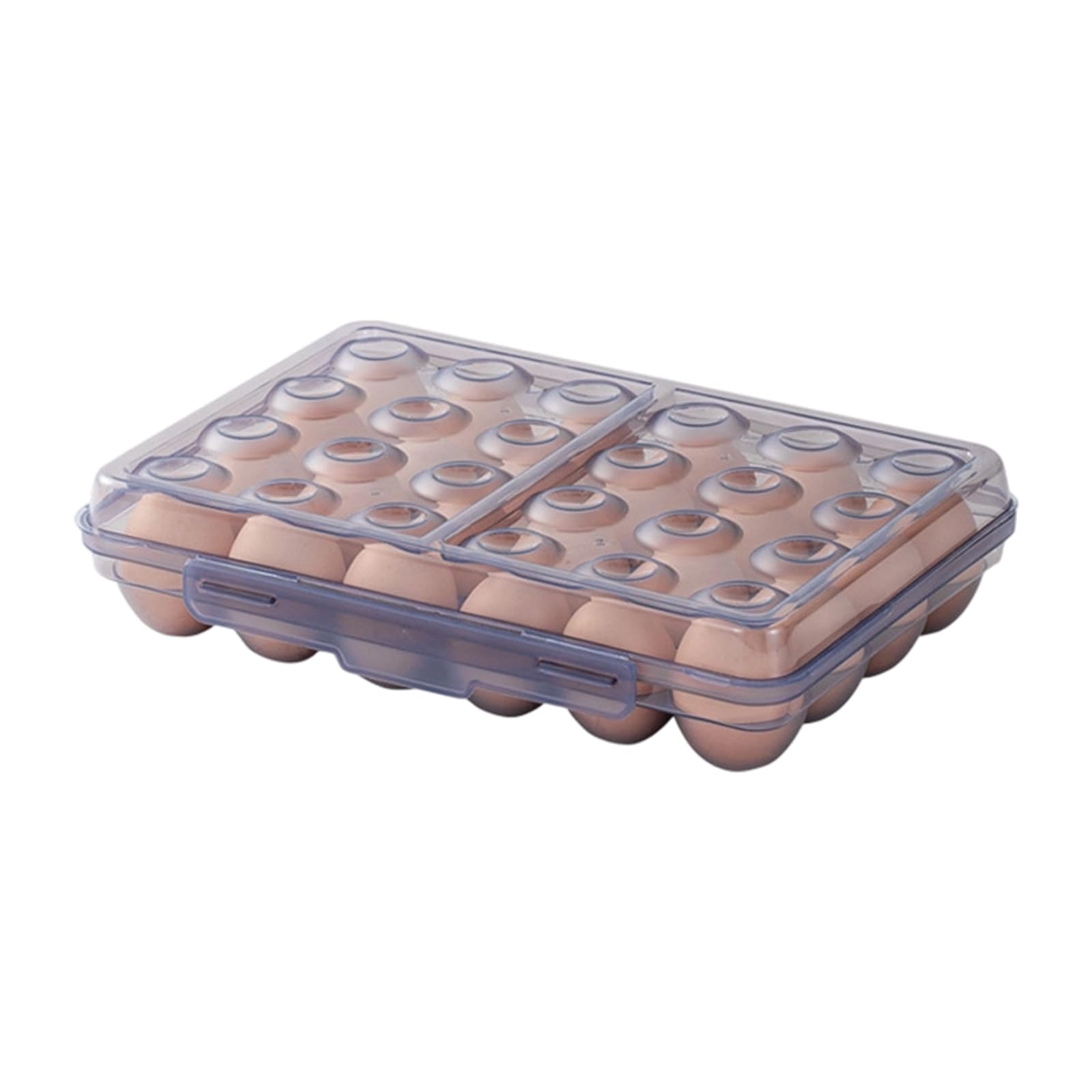 Transparent Egg Cup for Kitchen Storage Containers Plastic Storage Organizer with Plastic Container for Kitchen Tray Easy Clean Design