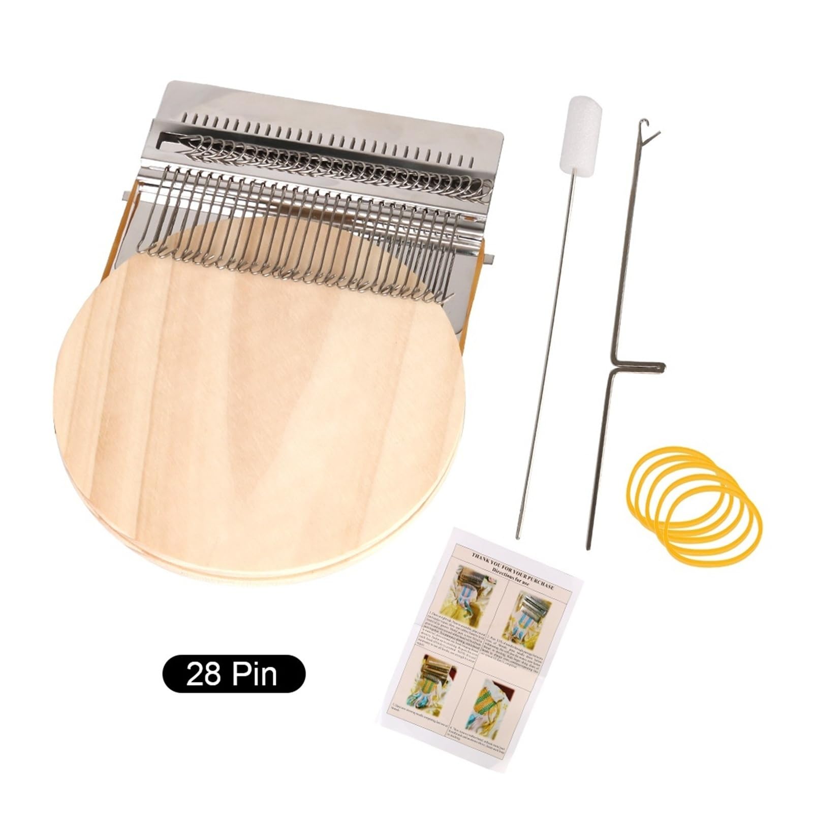 Wooden Darning Loom Weaving Tool for Mending Clothes Jeans Hand Tapestry Knitting Repair Machine Kit (28 pinów)