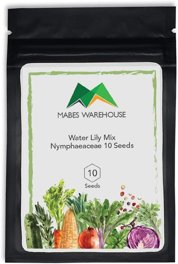 MABES WAREHOUSE Water Lily Mix Nymphaeaceae 10 Seeds - Water Lilies Flowering Plants, Nymphaeaceae Seeds for Planting, Rhizomatous Aquatic Herbs in Temperate and Tropical Climates