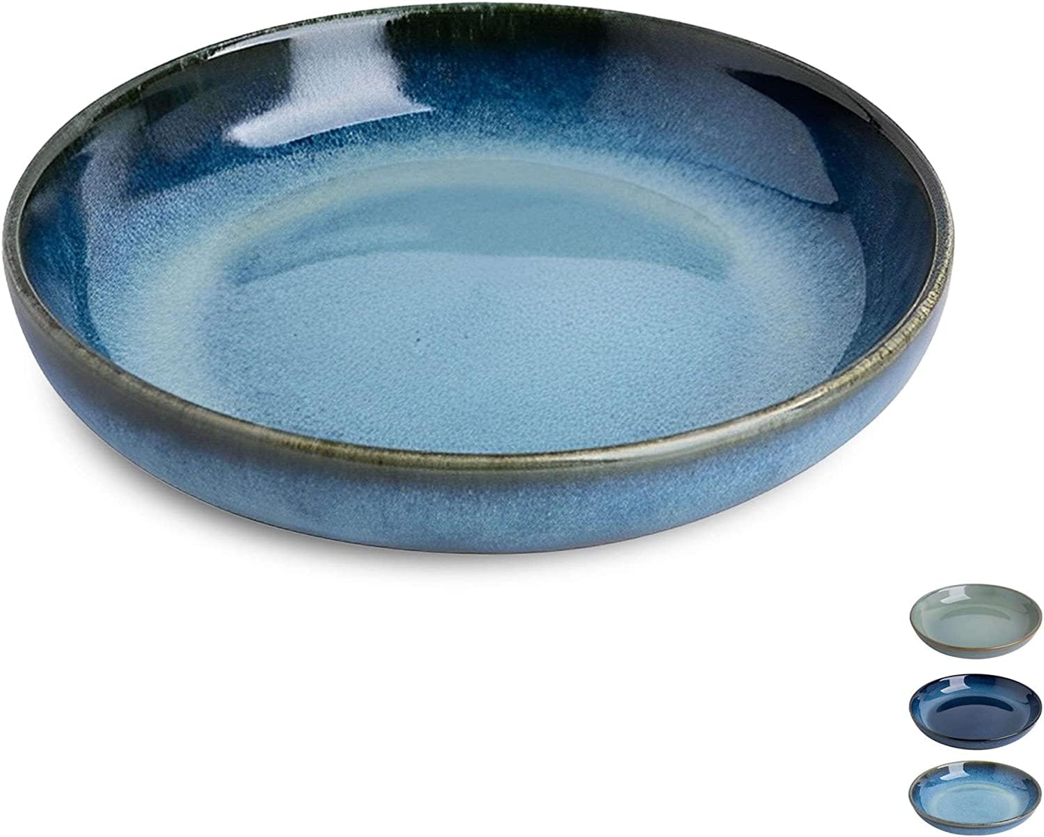 PintoCer - 2 assiettes creuses en grès, 22 cm, bol pour soupe, pâtes PintoCer - 2 assiettes creuses en grès, 22 cm, bol pour soupe, pâtes
