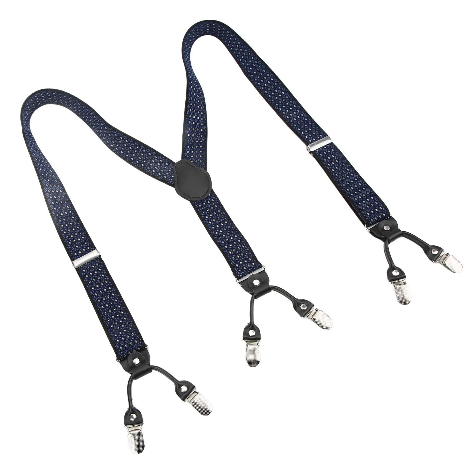 Bretelles élastiques de 1,38 pouces de large for hommes, 47,24 pouces de longueur, Style décontracté, bande robuste for pantalons et pantalons Bretelles homme réglables