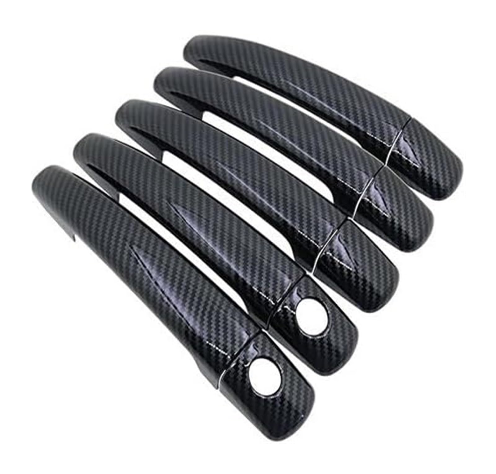 Qwqthgs 2 Keyhole 5 Door Car Exterior Door Handle Cap Car Stickers Trim Fiber Exterior Door Handle Cover For Fiat For Scudo 2007 2008 2009 2010 2011 2012 2013 2014 2015 2016(2 Keyhole 5 Door)