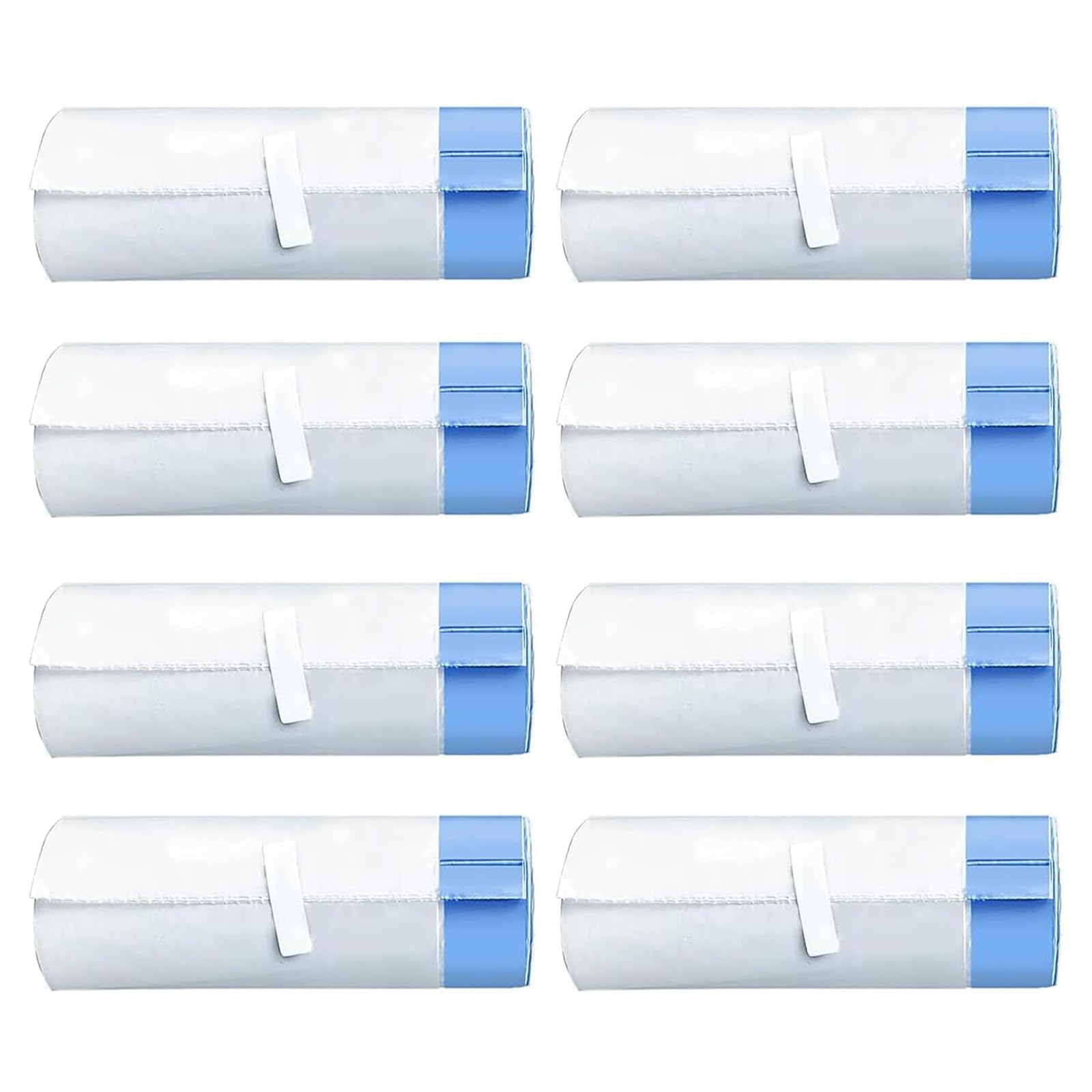 Tecasa Vuilniszakken met draaggreep, zelfreinigende kattenbakvulling voor Petkit Pura Max en Pura X, kattenbakzakken met trekkoord, duurzaam, duurzaam, 8 rollen/160 stuks