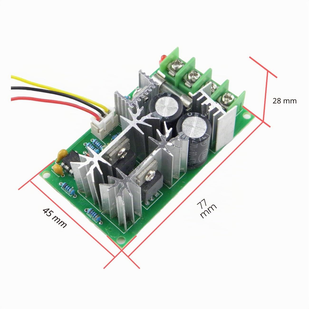 CHANCS 12V/24V 10000RPM/20000RPM 775 Elektromotor Tischsäge Kit mit 20A PWM Speed Controller Regulator Modul Board