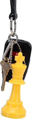 Miniatura 9 de WE Games Juego de llavero a granel, 17 piezas de ajedrez de plástico negro con cadena, llavero, lindos accesorios de llavero, llavero para hombres,