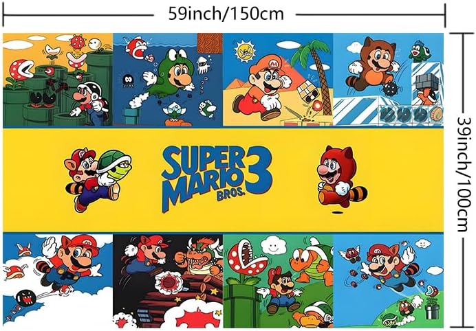 Mario Kawaii Rug Anime Carpet Cute Rugs for Bedroom Aesthetic Soft Carpet Decorative Rug for Indoor Outdoor 62 * 39in (Mario)