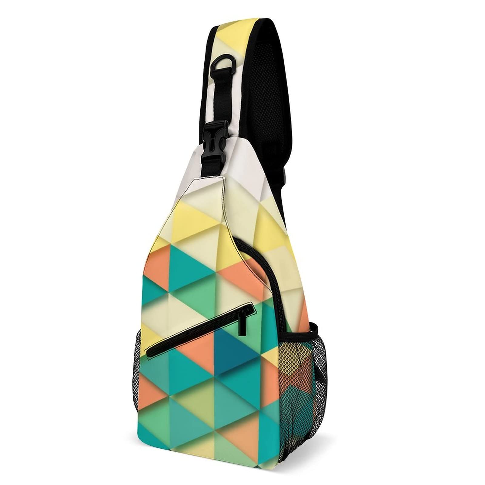 Amazon.co.jp: ワンショルダーバッグ 黄・緑・オレンジ・白の三角