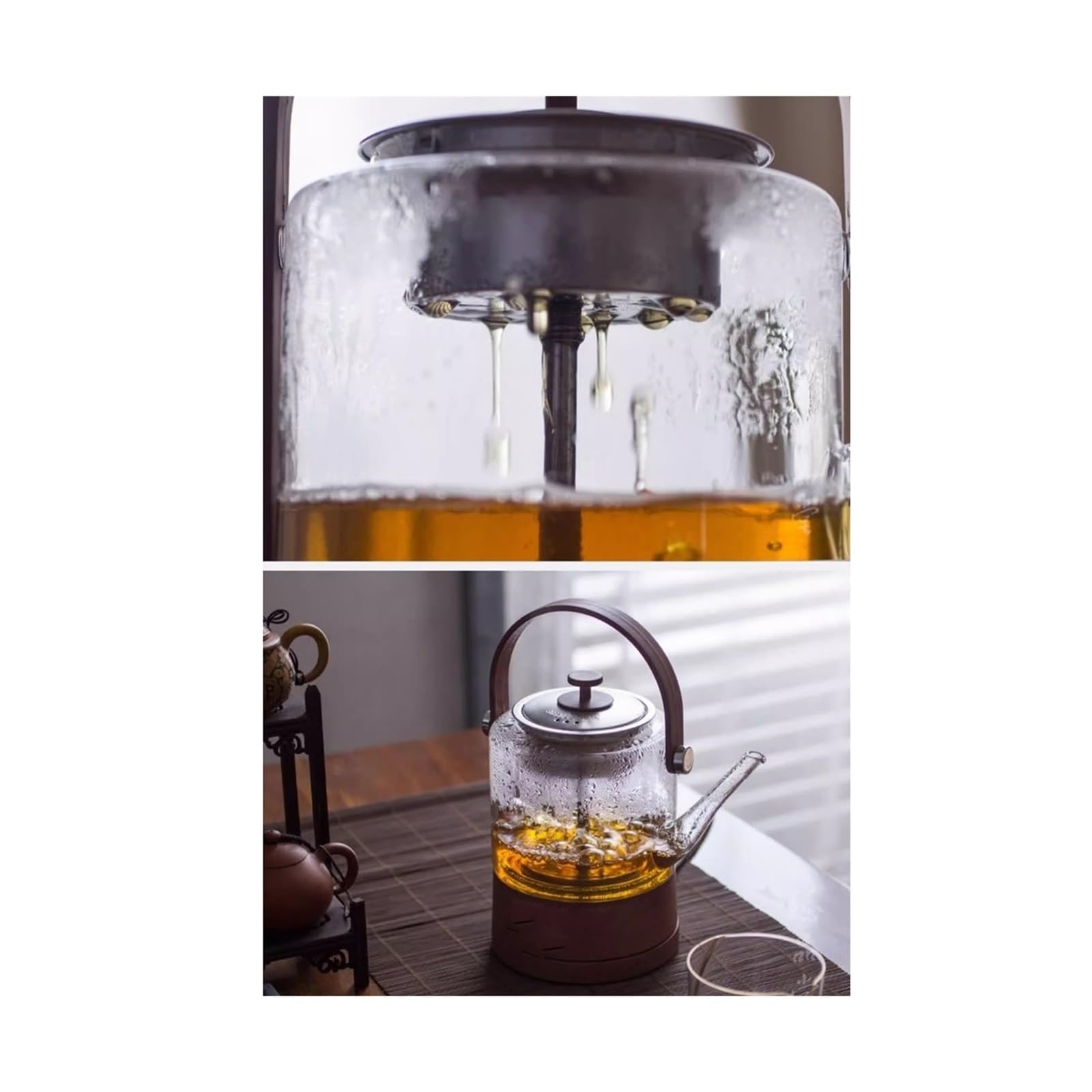 Teiera Pentola for la salute in vetro completamente automatica, set da tè, acqua bollente, fornello for il, teiera a vapore