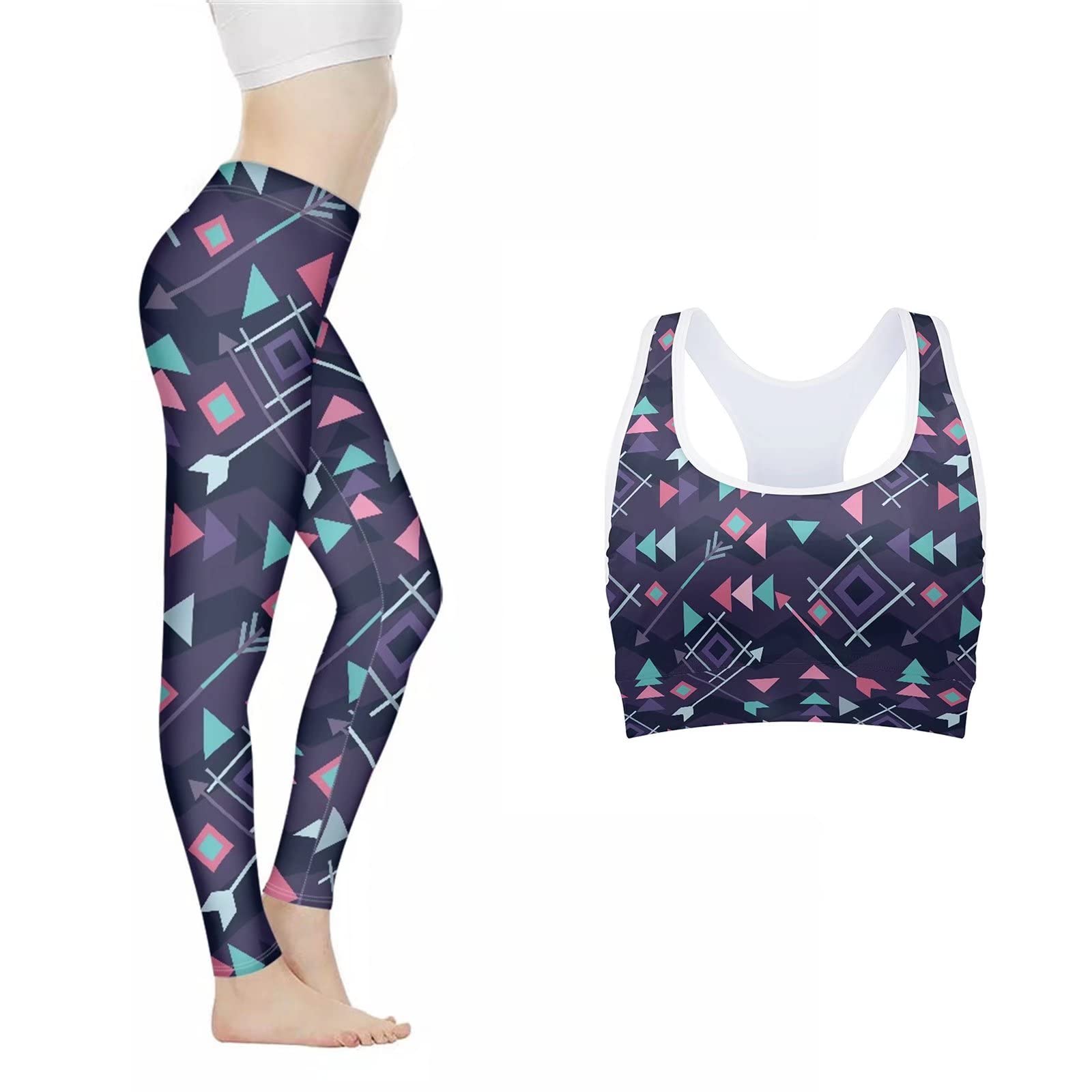 AFPANQZ Womens 2 Pieces Outfits Tank Top Bras and Long Leggings Tracksuits Set Sportwear Athletic Gym Fitness