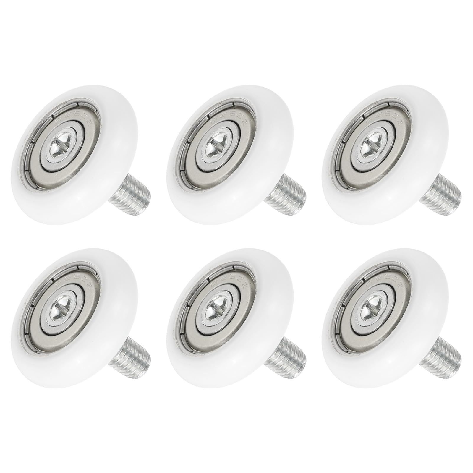 uxcell 6 PCS Drawer Rollers 25mm x 7mm Wheel 4mm Step, Nylon Bearing Roller Drawer Pulley Bearing Replacement Wheels for Windows Sliding Door Track