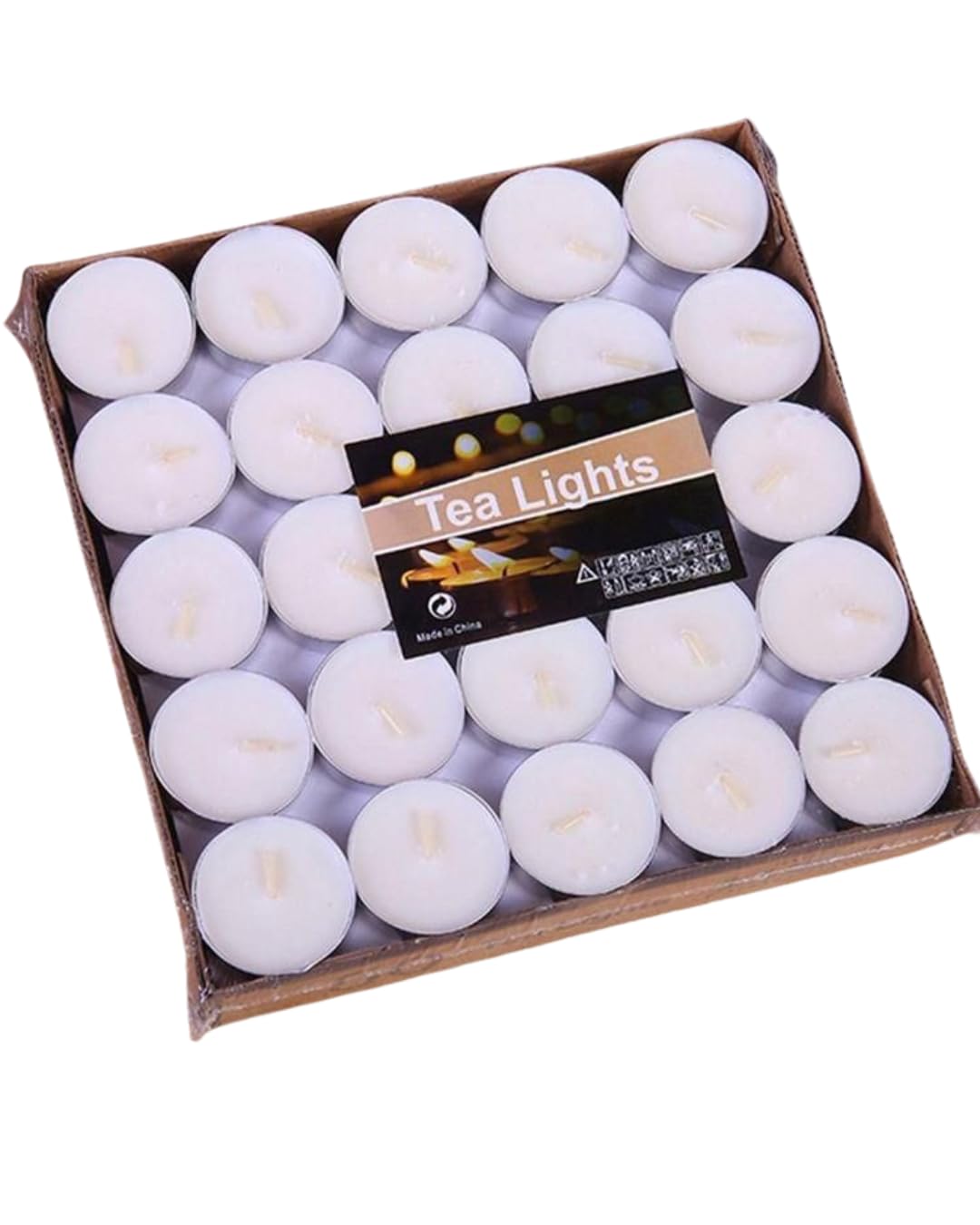 Unscented Smokeless Tea Light Candles, White Wax T-Light for Home Decoration, Pooja, Spa, Meditation, Weddings, Festivals & Aromatherapy – Warm Colour (Set of 12)-image-27