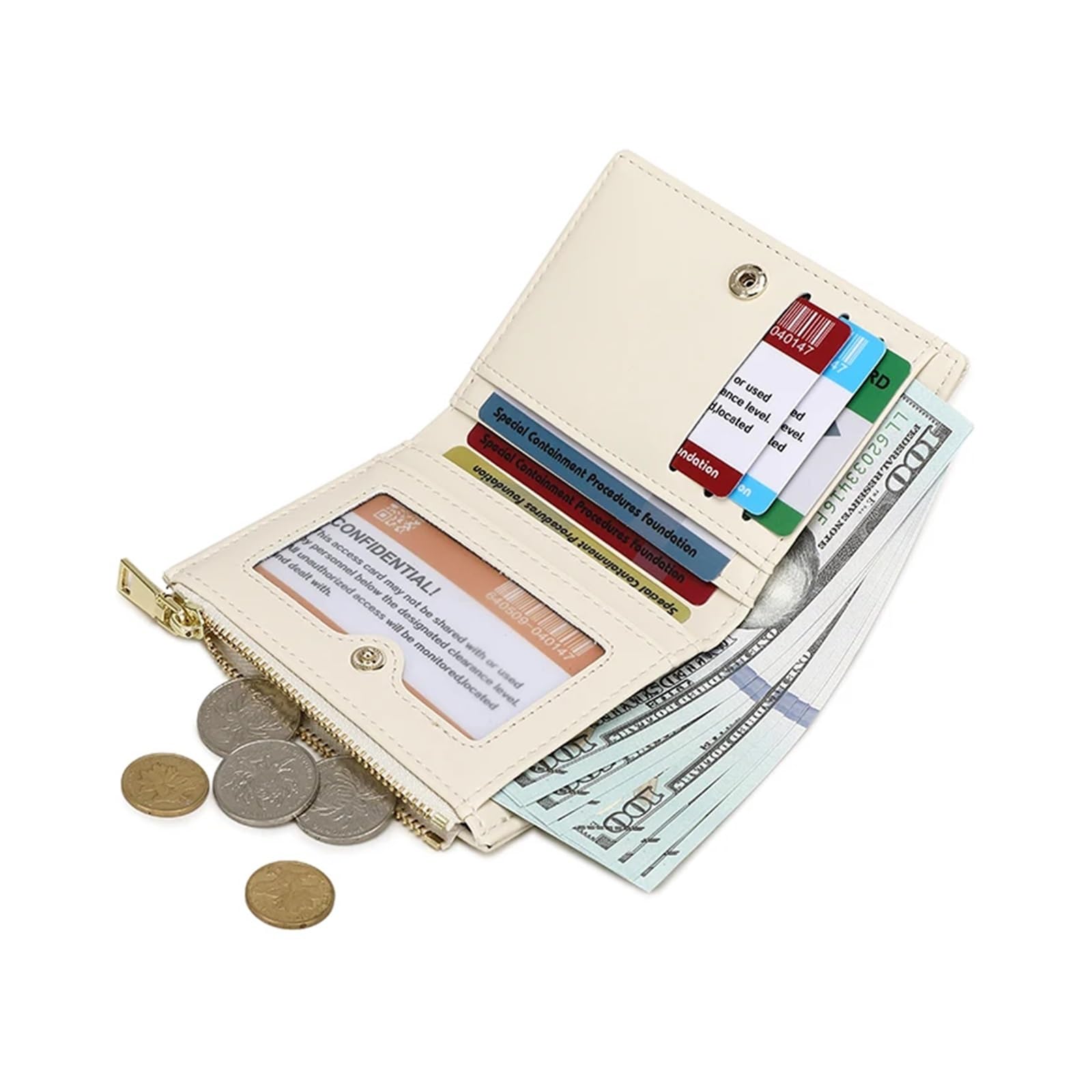 Coin Purse Frauen Kurze Brieftasche krokodil weiche Haut geldbörse Karte Tasche Multi-funktionale stilvolle(Color1)