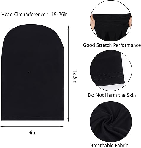 Miniatura 2 de Miayon Zentai - 2 máscaras faciales completas de elastano con capucha para la piel, máscara elástica transpirable para Halloween, cosplay, disfraces