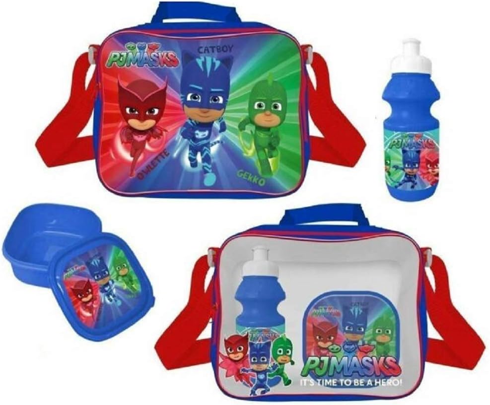 WALT DISNEY EMEA 4105V-7449 PJ Mask 3pce Lunch Bag Set, Blue