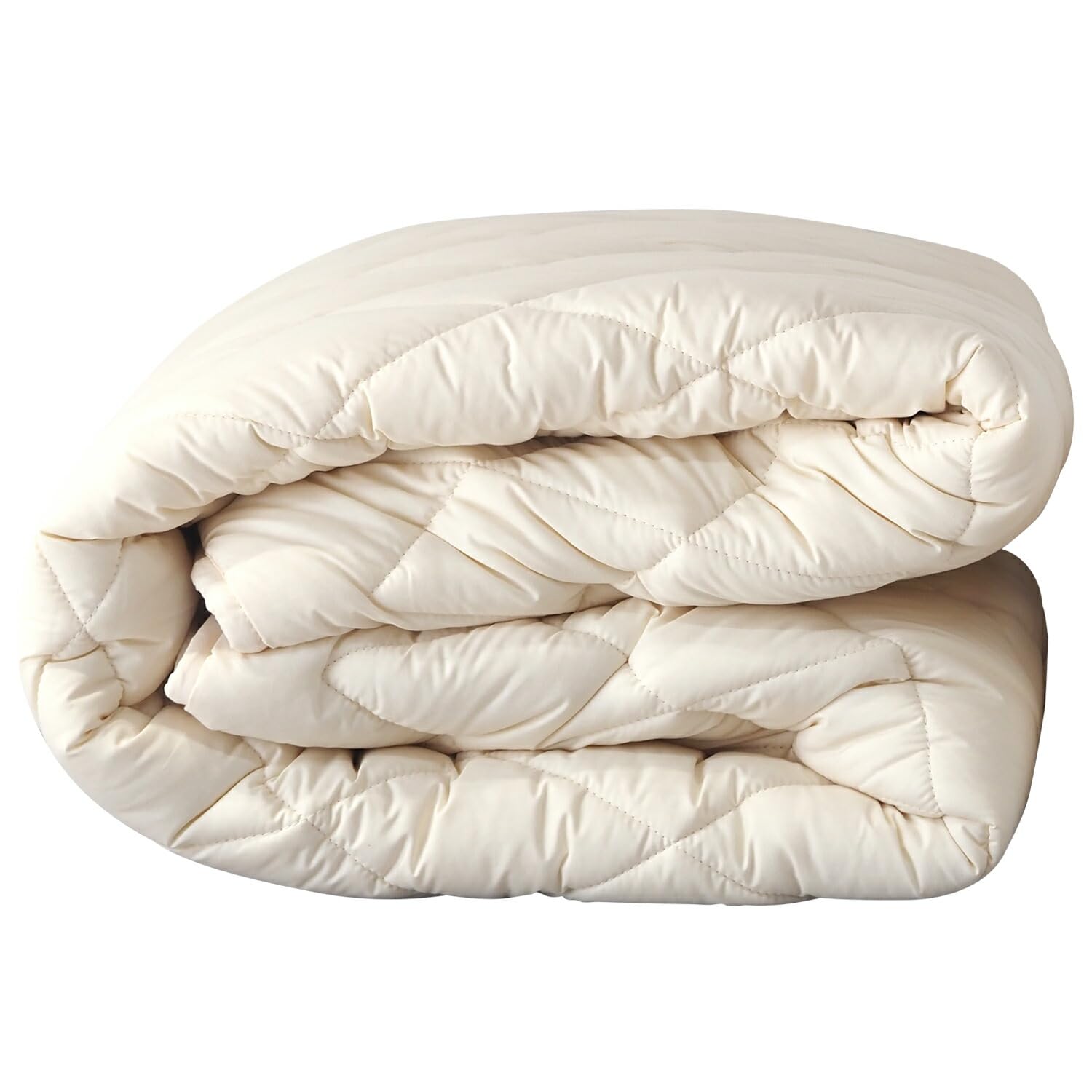 Amazon｜【ベッドアンドマットレス】 ベッドパッド 洗える羊毛100  