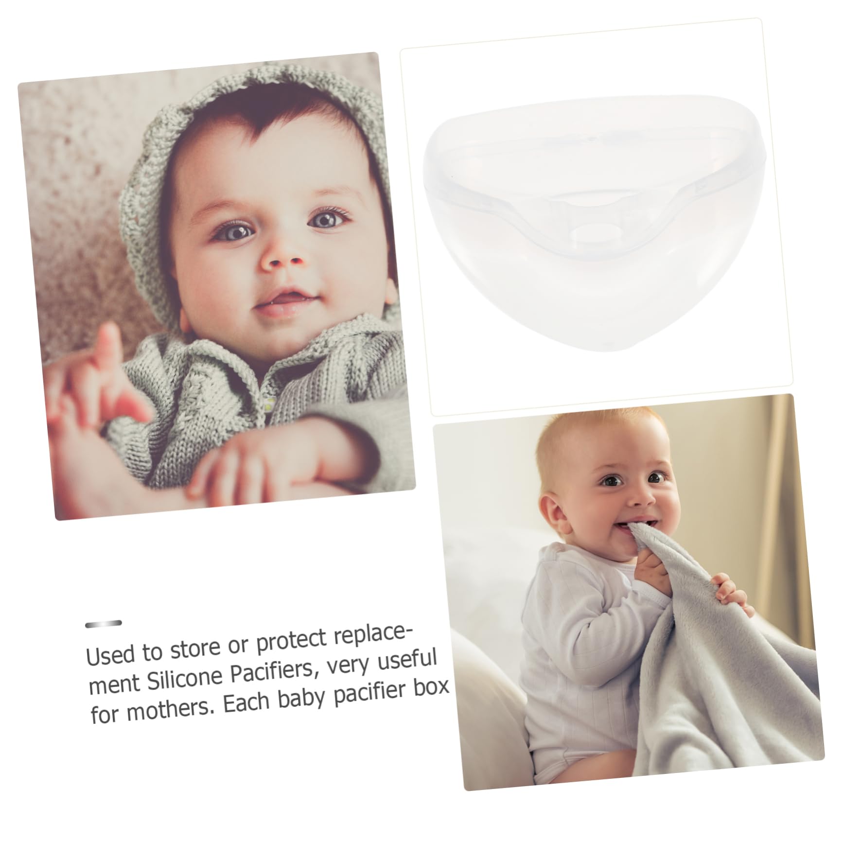BESPORTBLE 3sets 10pcs Pacifier Holder Case Portable Dust Storage Box for Pacifiers Durable Material Transparent Design for Easy Viewing for Home Travel Use 10pcs*3