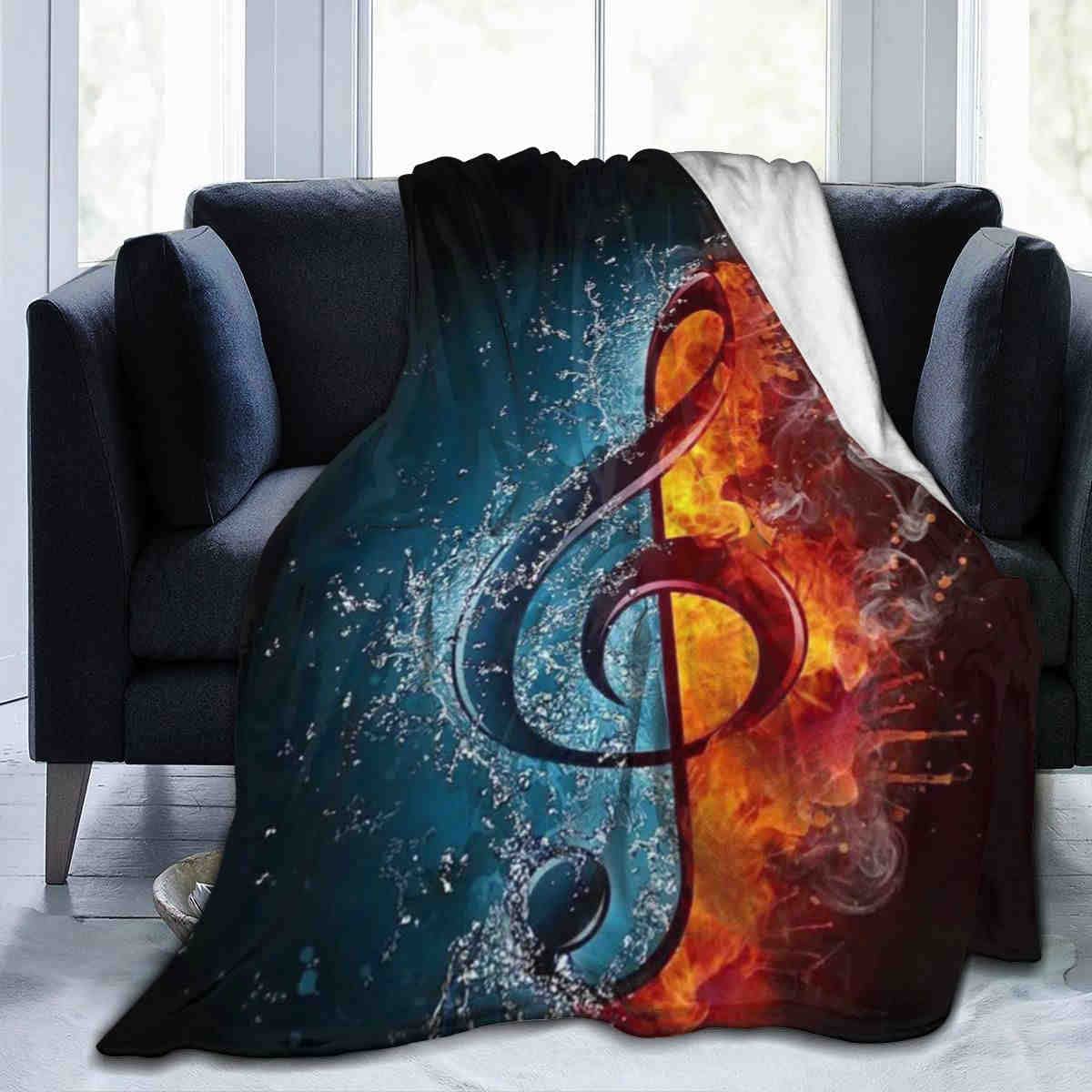 3D osobowość gitara muzyka drukowany koc flanelowy prześcieradło miękki koc narzuta tekstylia domowe dekoracji