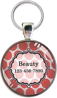 Pet Id Tag - Beautiful Custom Dog Id Tag- ONE INCH DIAMETER - Dog Tag Great for Cats and Small Breed Dogs - From California Mutts!