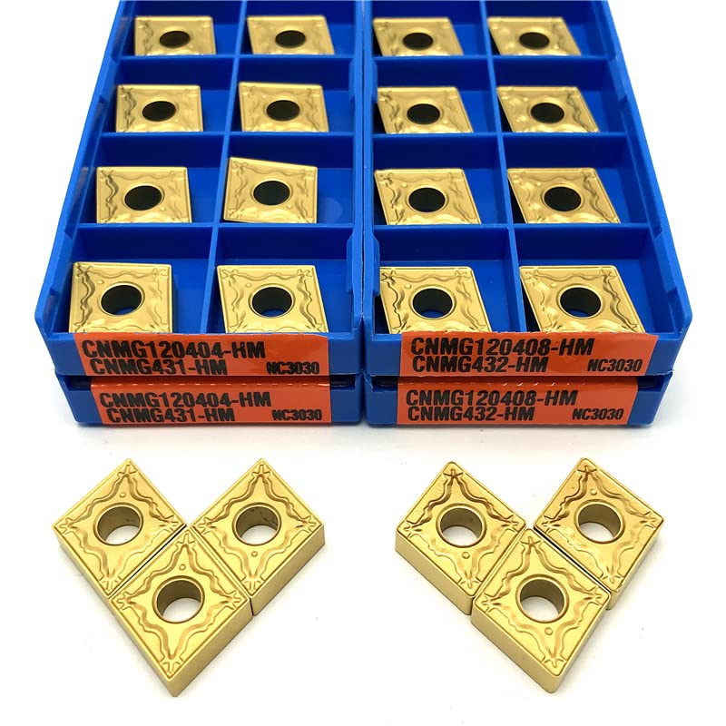 10 pcs CNMG120404 CNMG120408 Carbide Inserts para torno CNC miniatura 6