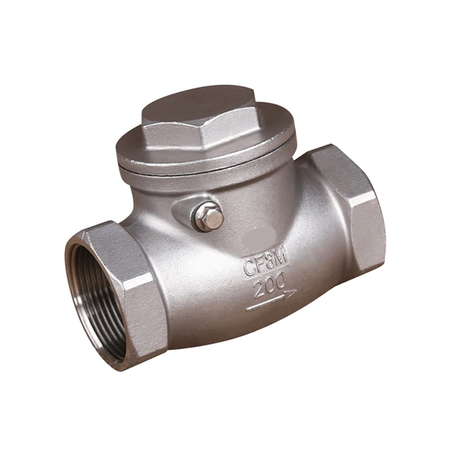 Valvole di ritegno Valvola di ritegno a battente filettata BSPT 1-1/2 pollici DN40 PN16 CF8M Valvola di ritegno femmina in acciaio inossidabile 200PSI SS304(DN32)