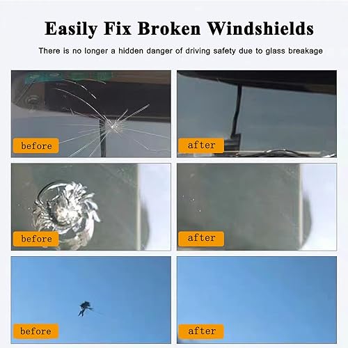 Miniatura 6 de VICKJES - Kit de reparación de parabrisas, líquido de reparación de vidrio de 4 piezas, kit de reparación de grietas para parabrisas, líquido de