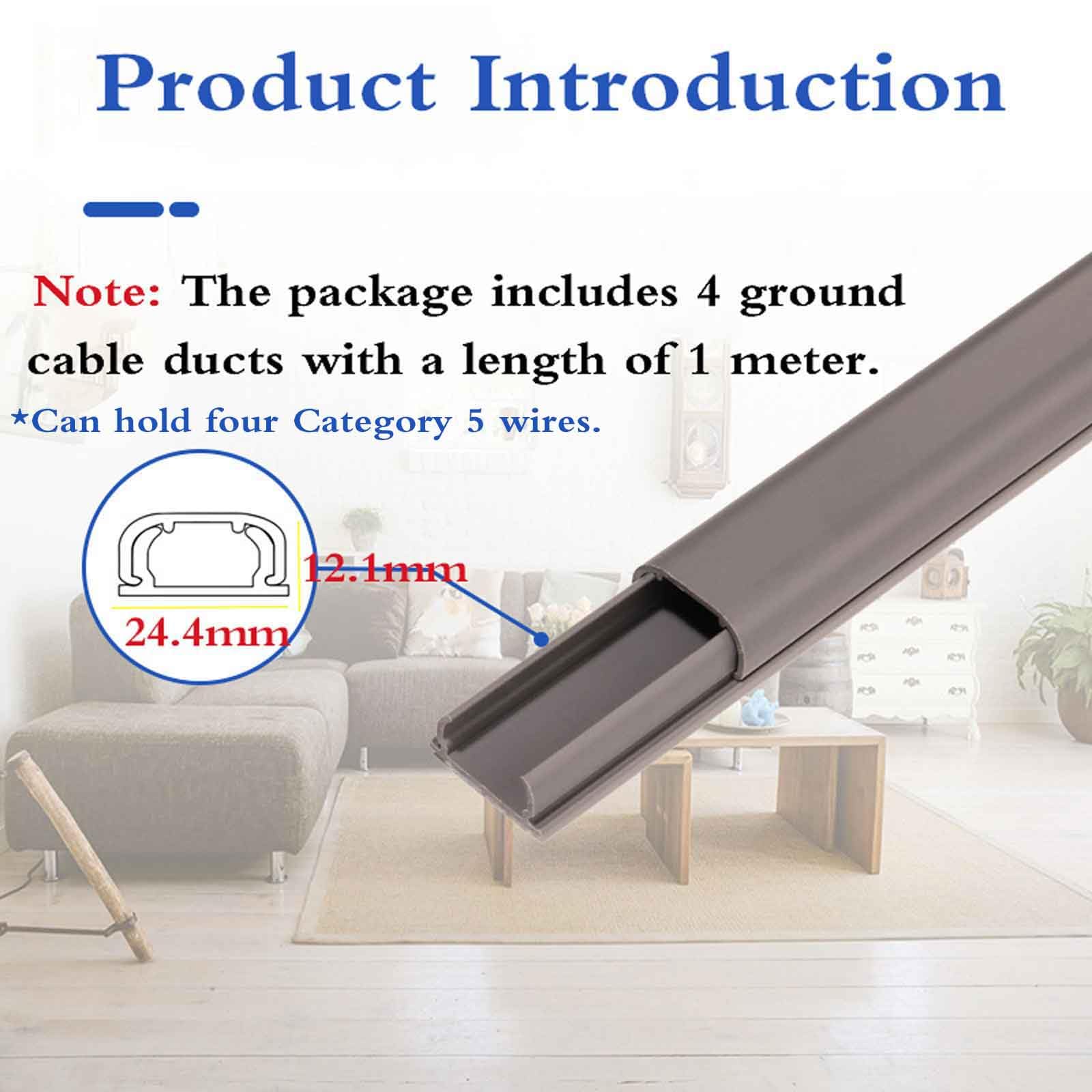 Passe Cable Sol,Gaine de câble de Sol autocollante,Rampe de Protection Câble,Guide câble au Sol Semi Circulaire,Flexible,évite Les trébuchements,pour Bureau,Maison,usines,garages
