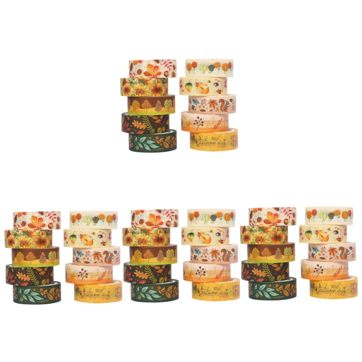 MAGICLULU 40rotoli Nastro Washi Decorativo Per Scrapbooking e Elegante e Delicato Stile Vintage Adesivo e Facile Da Usare