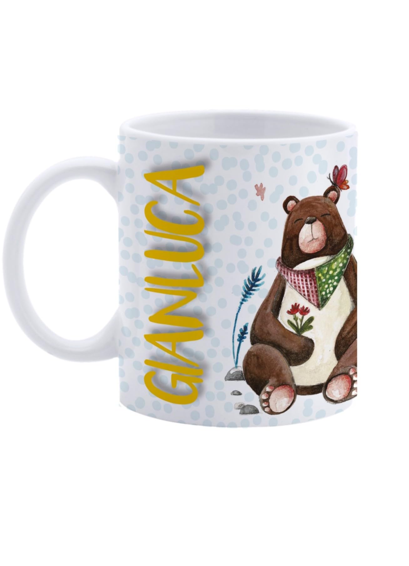 Paolo Chiari Tazza in Ceramica Caffè e Tè, Personalizzata con Nome, Idea Regalo Compleanno per Amici e Familiari, Certificata per Alimenti, Adatta al Microonde, Made in Italy (Gianluca)