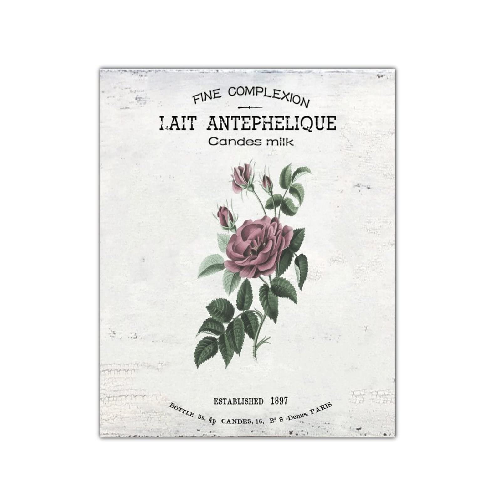 Plaque en bois bouquet de fleurs françaises pour habiller un mur blanc vide